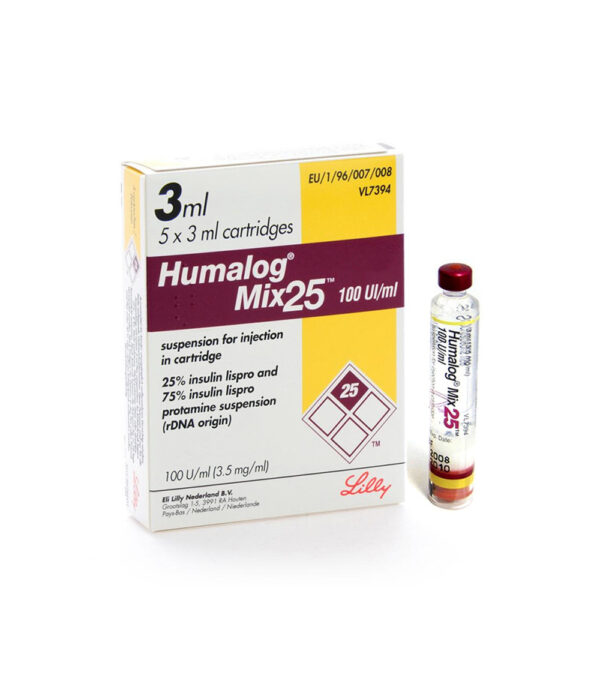 Humalog Mix 25 Cartridges 100 Units/mL
